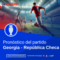 La Imagen Muestra A Jugadores De Los Equipos De Georgia Y República Checa En Acción En Un Estadio Iluminado Y Lleno De Espectadores. En La Parte Inferior, Dentro De Un Recuadro Azul, Se Lee El Texto 