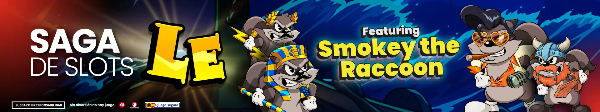 saga de slots Le Racoon Smokey