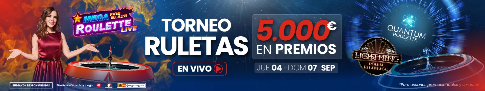 torneo de ruletas virtuales en el casino live de JOKERBET