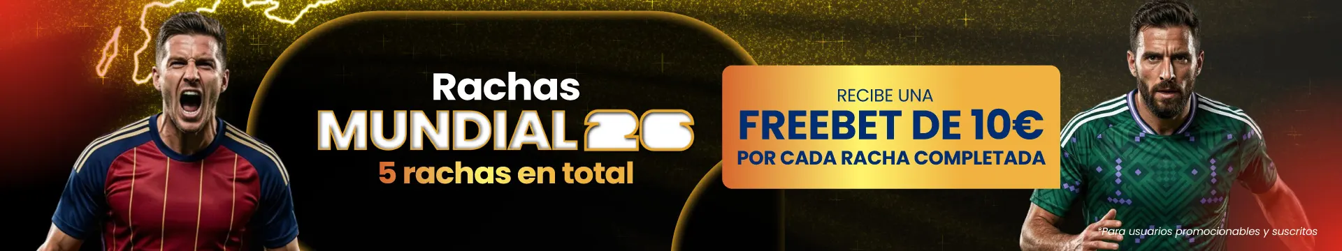 Promoción Rachas del Mundial 2026 - Apuesta y Gana Freebets en Jokerbet