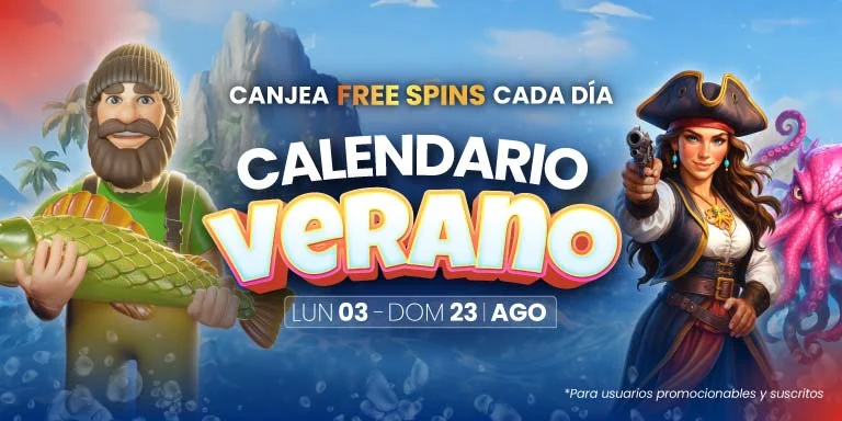 Calendario Verano 2026: Consigue Freespins diarias