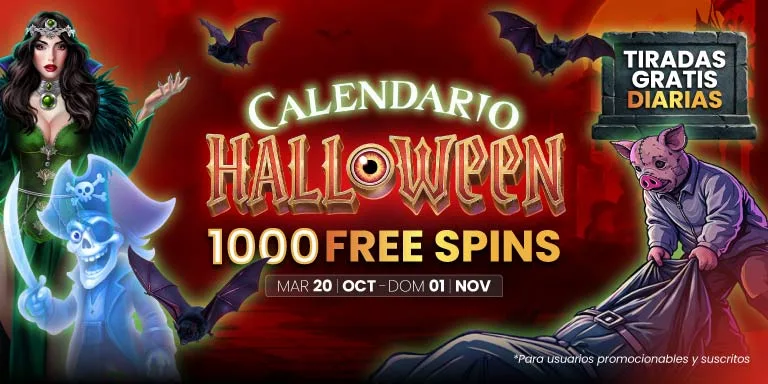 Calendario Slots  de Halloween con 1000 FS