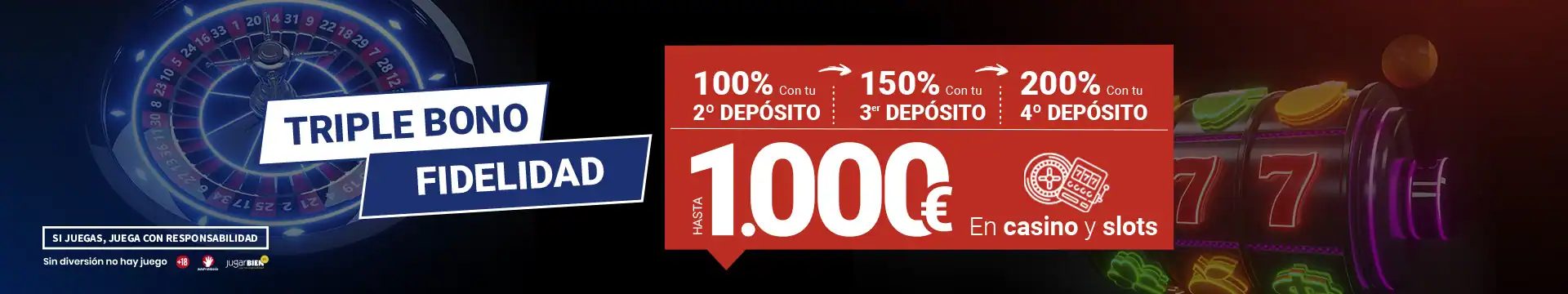 Bono Casino online y tragamonedas online de hasta 1.000€ con tu primer depósito en JOKERBET.es