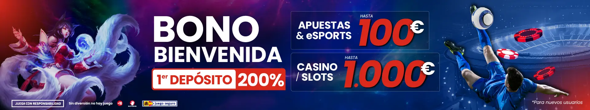 Bono de bienvenida JOKERBET del 200% con primer depósito