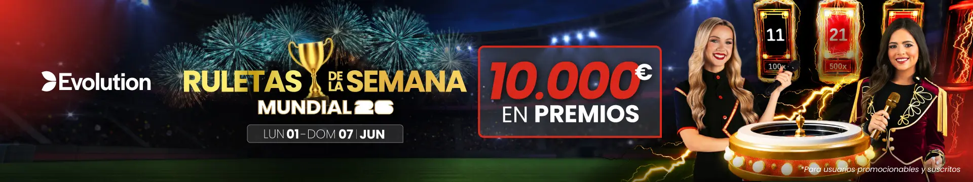 torneo de ruletas virtuales en el casino live de JOKERBET