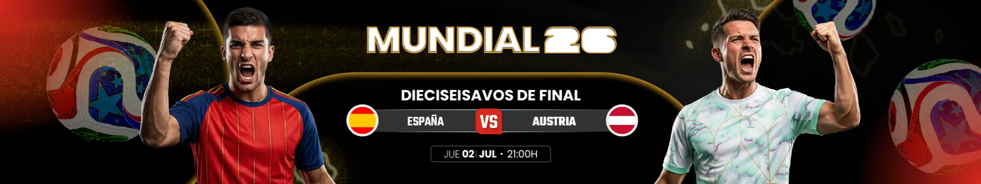 Cuotas y pronósticos del partido de fútbol España vs Austria en Jokerbet.es