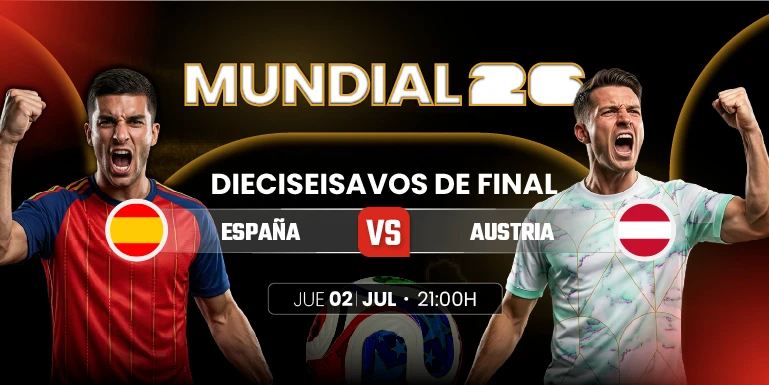 Cuotas y pronósticos del partido de fútbol España vs Austria en Jokerbet.es