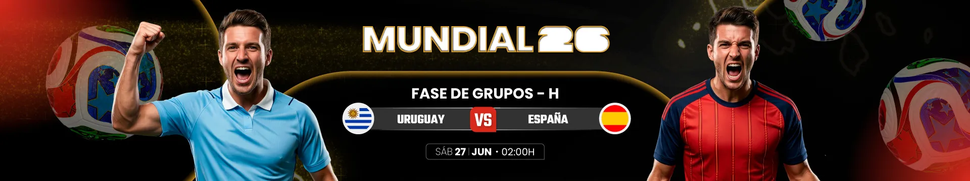 Cuotas y pronósticos del partido de fútbol Uruguay vs España en Jokerbet.es