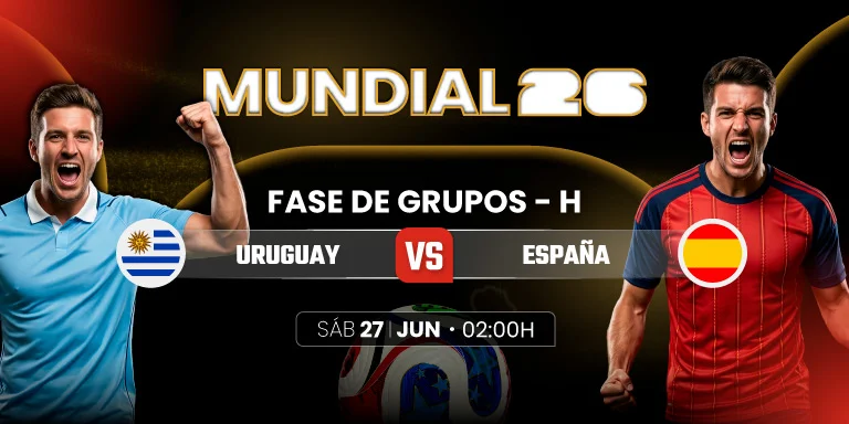 Cuotas y pronósticos del partido de fútbol Uruguay vs España en Jokerbet.es