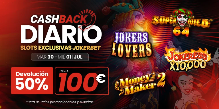 Promociones - Cashback diario JOKERBET en slots