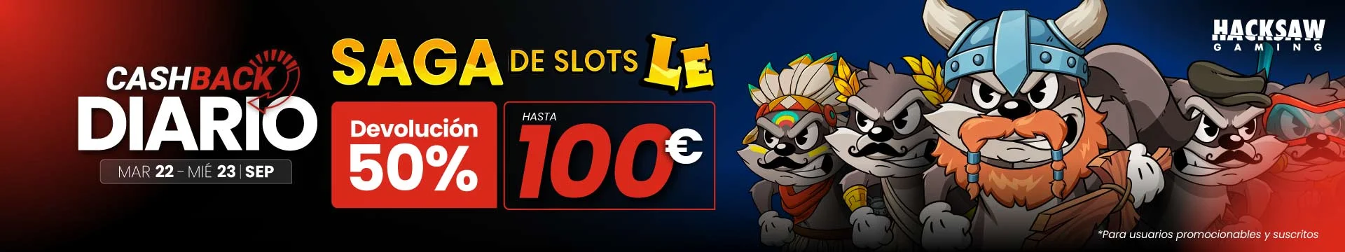 Promoción Cashback Slots