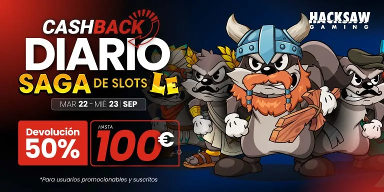 Promociones - Cashback slots diario