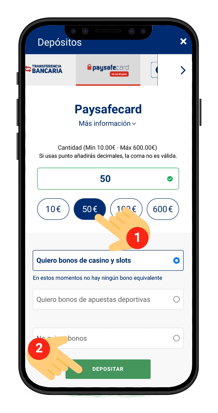 pagar con paysafecard en móvil