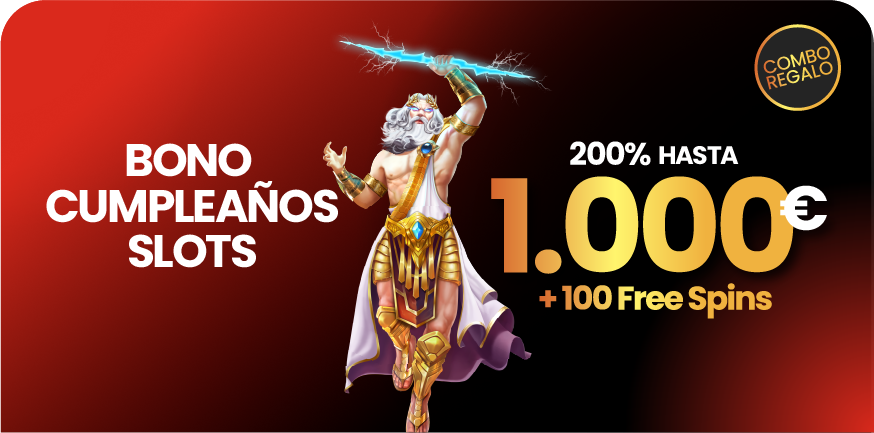Bono de cumpleaños casino: 100 Free Spins sin depósito y 200% extra
