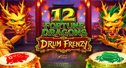 12 Fortune Dragons Drum Frenzy - Juego de tragaperras de Games Global 