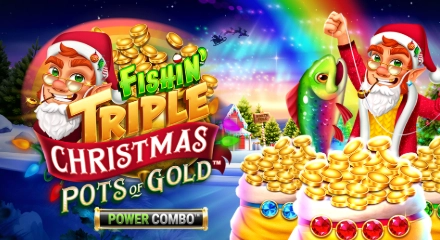 Fishin Triple Christmas Pots of Gold Power Combo - Juego de tragaperras de Games Global 