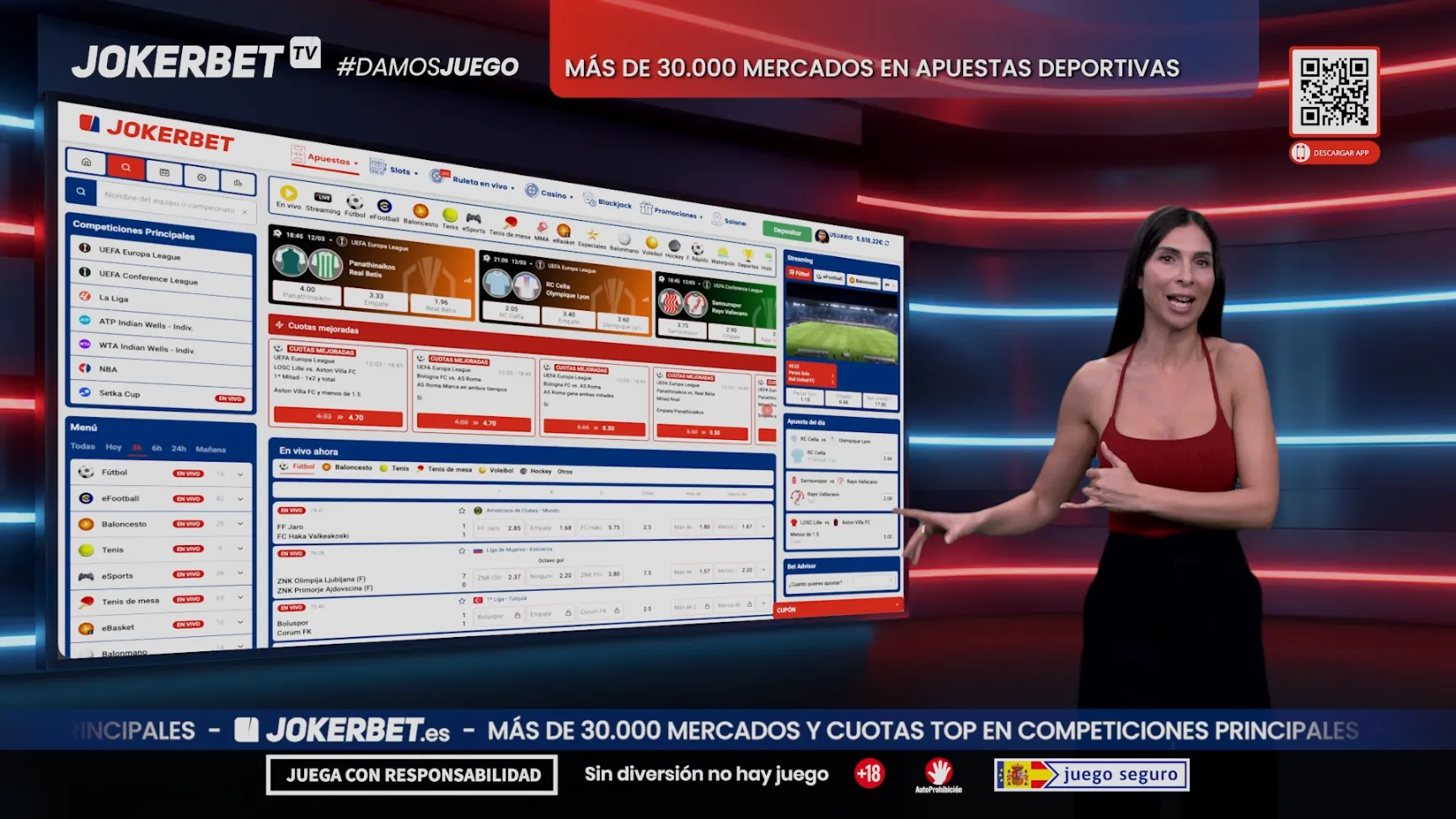 Evento deportivo con apuestas disponibles en JOKERBET