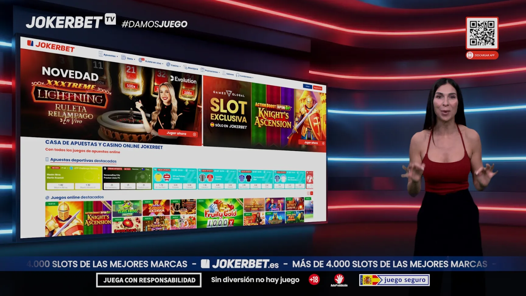 Mesa de ruleta o juego de casino en vivo en JOKERBET